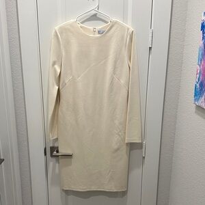 ANTONIO MELANI Cream Textured Dress